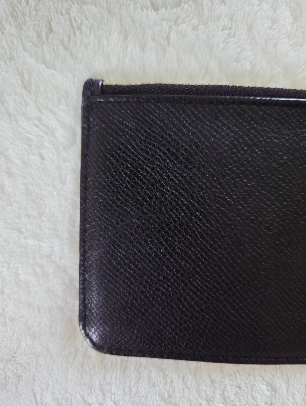 COACH ✨️ Women's Black Leather Zip Card Case with Key Ring - Picture 6 of 13